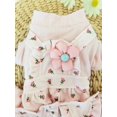 thumbnail image 4 of 1pc Pet Dog Cute Floral Overalls Jumpsuit With Double-Layer Design For Winter, 4 of 5