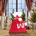 thumbnail image 4 of Lilixerw Christmas Monogram Bag for Gifts,Drawstring Christmas Knitted Gift Bag Christmas Candy Bag for Christmas Ornament Party Supplies(W), 4 of 5