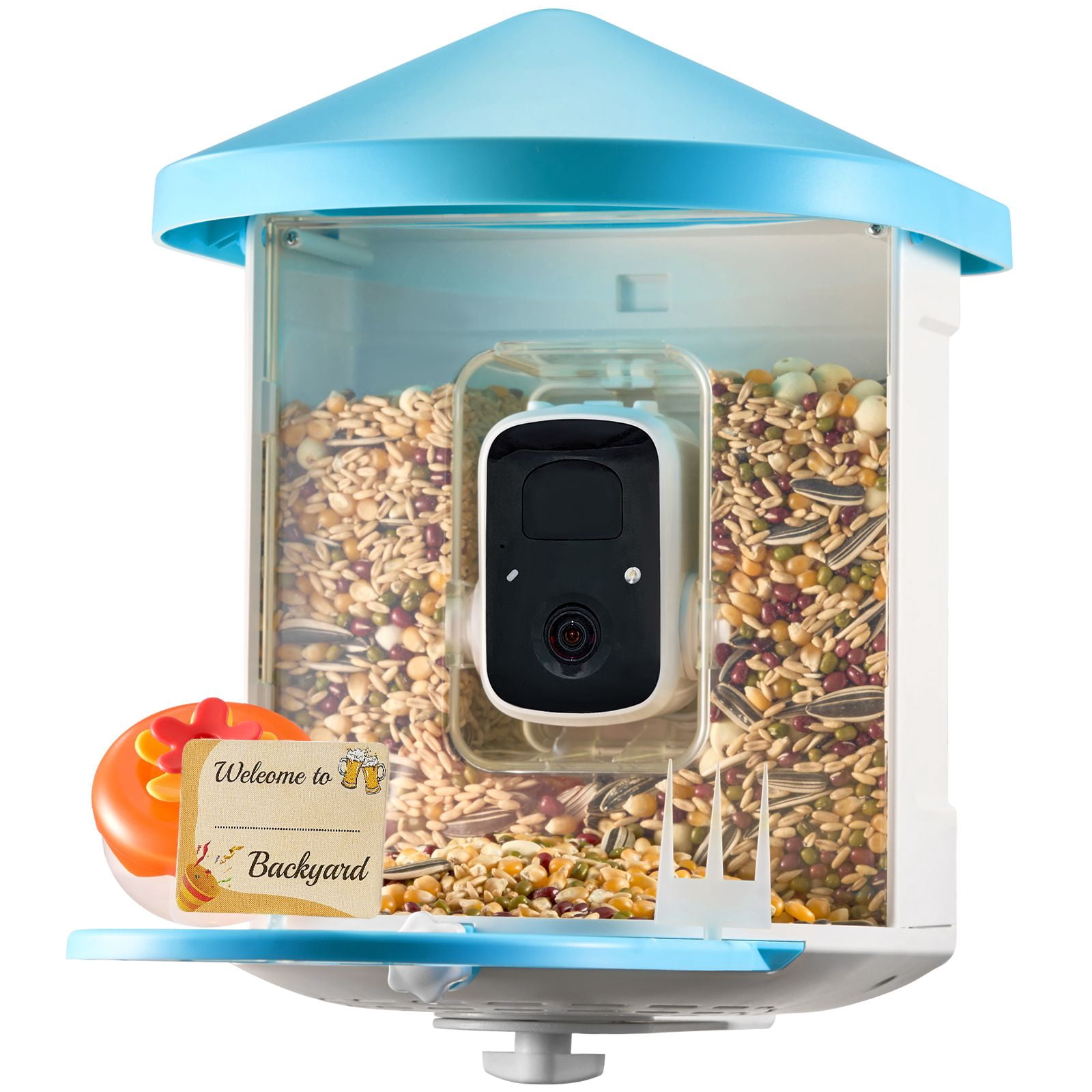 Smart Bird Feeder with Camera, 2K HD AI Identify 10,000+ Bird Species, Solar-Powered Bird Watching Camera with Auto Capture & Instant Notify, Wireless Outdoor Ideal Gift for Bird Lovers (Green)