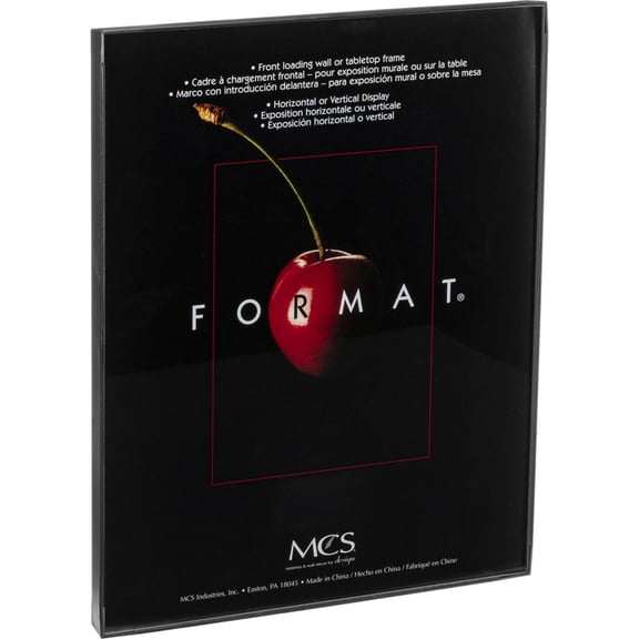 MCS Plastic Format Frame for 8x10" Photograph, Black, 12-Pack