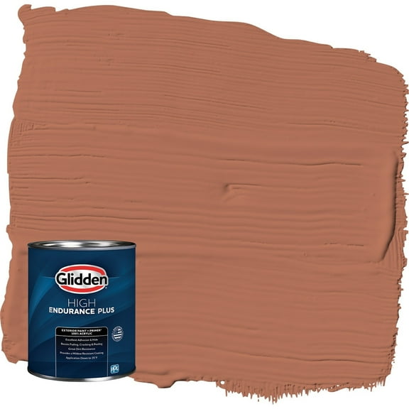 Glidden HEP Copper Beech / Orange Semi-Gloss Exterior Paint with Primer, 1 Quart