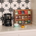 thumbnail image 5 of 3 Tier Bamboo Tea Bag Organizer Storage Box with Acrylic, Wall Mount Tea Chest for Kitchen Pantry, 5 of 6