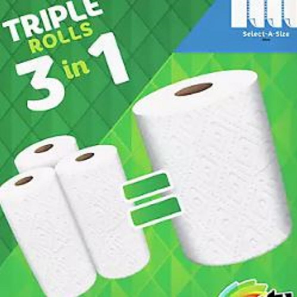 Bounty Select-A-Size Triple Rolls Paper Towels, White, 12 ct. - 2