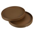 thumbnail image 1 of Unique Bargains 6' Ceramic Round Planter Saucer Flower Pot Drip Tray Coaster, Brown 2 Pack, 1 of 5