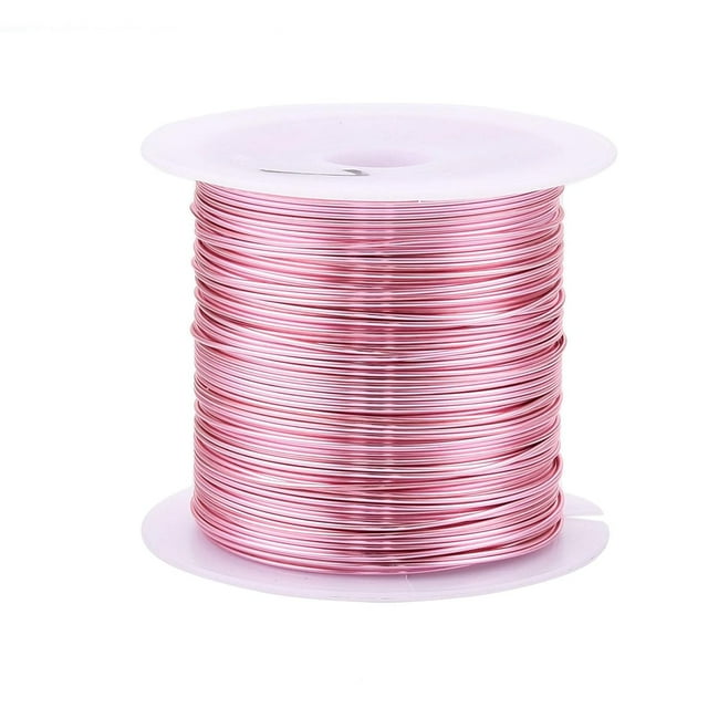 Alambre para manualidades de 38 m, color rosa, de cobre, para bisutería