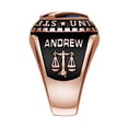 thumbnail image 3 of Order Now for 2025 Graduation, Freestyle Men's Silver Birthstone with Diagonal Bridge Class Ring Sterling Silver, Personalized, High School or College Graduation, 3 of 5
