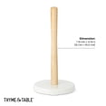 thumbnail image 2 of Thyme & Table Non-Slip Bamboo and Ceramic Paper Towel Holder, 2 of 6