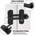 thumbnail image 2 of Stainless Steel Sliding Door Lock for Wooden Gates and Internal Doors, Black Gate Latch with Small Bolt for Garden Use, 2 of 5
