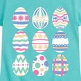 thumbnail image 3 of Instant Message - Mixed Patterned Easter Eggs - Toddler And Youth Girls Short Sleeve Graphic T-Shirt, 3 of 6