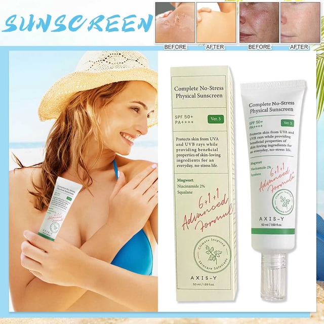 Sunscreen Water Based Sunscreen Skin Moisturizing Sunscreen Non Stick Isolation Light Mild White 50ML Buy 2 Save 10%