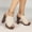Beige, variant on Ladies' High Heeled Sandals Fashionable Women's Frosted Slippers Thick Sole Thick Heel High Heeled Shoes