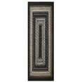 thumbnail image 5 of Haperlare Braided Print Boho Rug Living Room Area Rug Modern Geometric Area Rug Washable Rug Farmhouse Floor Carpet, 2' x 6' Black, 5 of 7