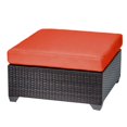 thumbnail image 1 of TK Classic Belle Wicker Patio Square Ottoman in Orange, 1 of 1