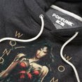 thumbnail image 2 of Wonder Woman Movie Armed And Dangerous Unisex Adult Slim Fit Pull-Over Heather Hoodie, Charcoal, Large, 2 of 5