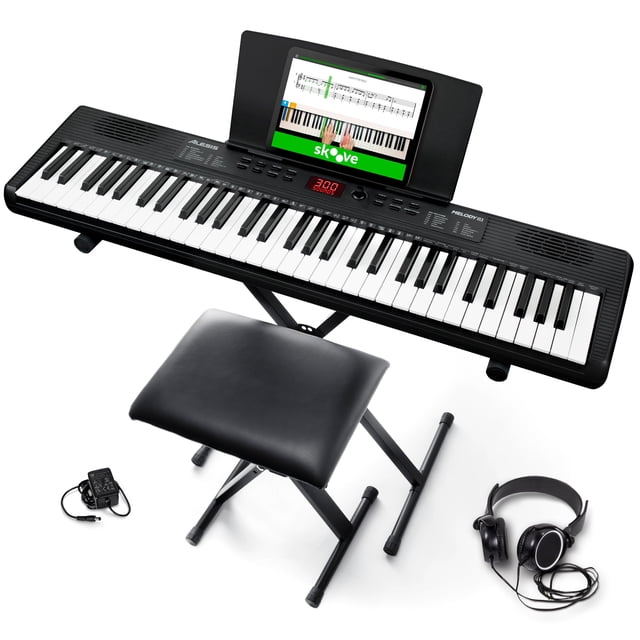 Teclado y piano Alesis Melody 61 para principiantes con accesorio
