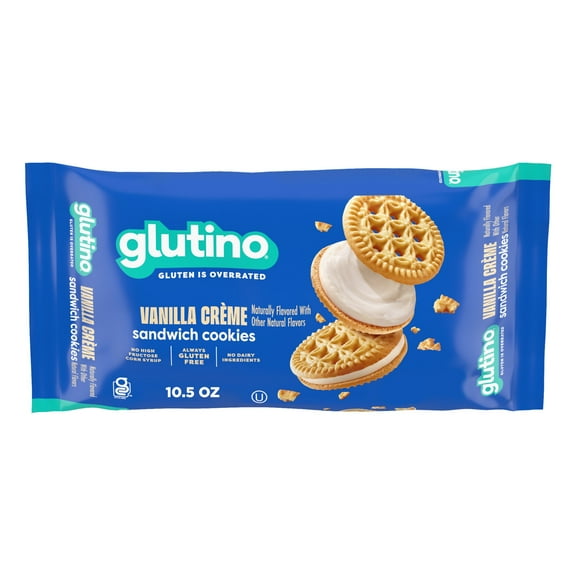 Glutino Gluten Free Vanilla Crème Flavored Sandwich Cookies, 10.5 oz.