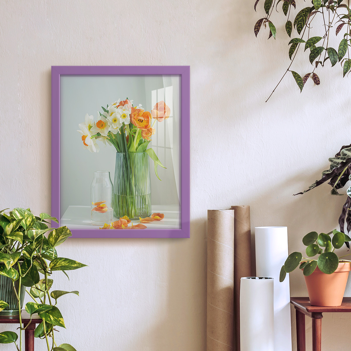 Modern 11 in. x 14 in. Violet Picture Frame (Set of 4)
