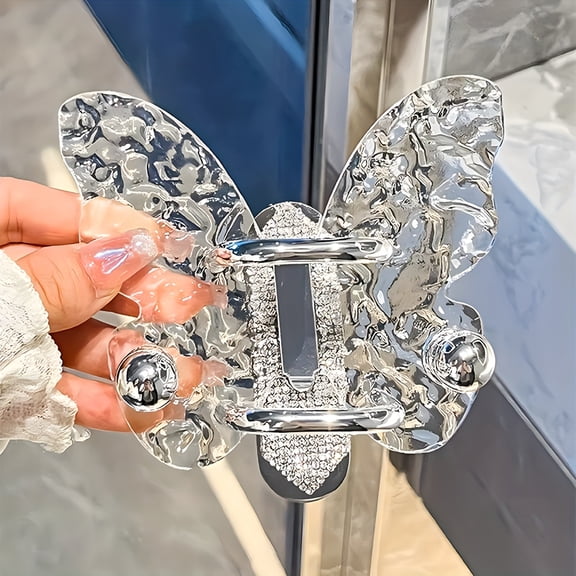 Butterfly Shaped Shelf, Water Ripple Shelf, Comb Shelf, Bathroom Storage Shelf, Bathroom Hair Accessories Shelf, Butterfly Bracket, Hair Accessories Hook, Bathroom Decor