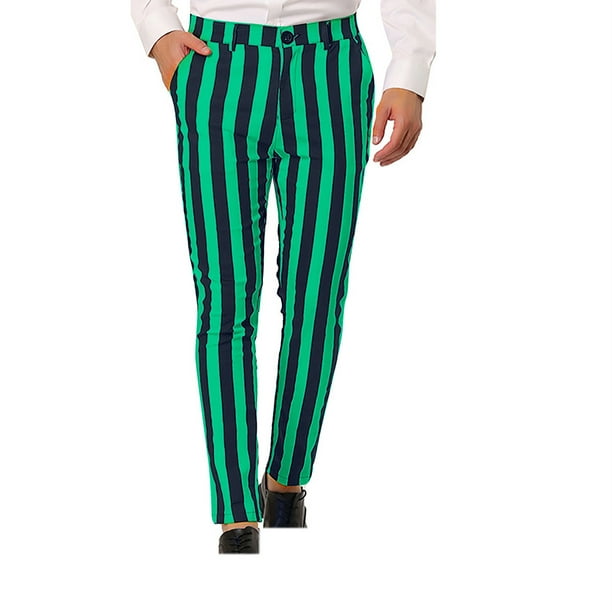 Pantalones largos de hombre con rayas personalizadas, pantalones de traje con botones y bolsillos, leggings, pantalones casuales, pantalones de licra para hombre