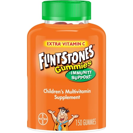 - Flintstones Gummies Children's Multivitamin plus Immunity Support*, Children’s Multivitamin Supplement with Vitamins C, D, E, B6, and B12, 150 Count