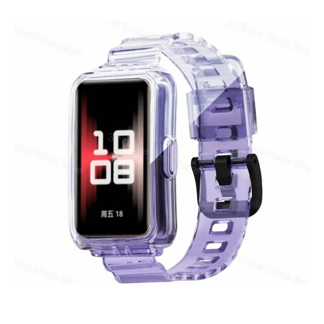 Correa de Silicona Transparente que cambia de color con la luz para Huawei Band 9/8/7/6,