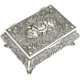 thumbnail image 2 of Joyero CHAO caja de metal estilo floral vintage para collares y anillos forro terciopelo suave, 2 of 5