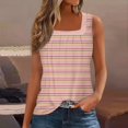 thumbnail image 2 of Women's Casual Sleeveless Striped Tank Top Summer Fashion Square Neck Blouse for Daily Wear, Breathable and Stylish, 2 of 2