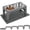 Gray, variant on ZALALOVA Elevated Dog Bowls with Mat, Raised Dog Food Bowl Stand with 2 Stainless Steel Bowls, 5 Height Adjustable(3.15", 8.9", 10",11.2", 12.4") for Medium and Large Dogs(Black)