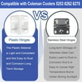 thumbnail image 2 of 4 Pack Cooler Replacement for Plastic Hinges & Screws Set,Compatible with Coleman Coolers and Rubbermaid Cooler Hinges, 2 of 5