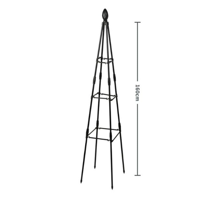 Garden Climbing Plant Bracket Flower Plant Support Bracket Black Height 160cm