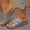 Gray, variant on Women's Wedge Heel Fish Mouth Sandals, Solid Color Beach Thick Sole Slippers for Warm Weather White 9