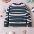 thumbnail image 5 of Posijego Little Boys Spring Sweatshirts Striped Long Sleeve Crewneck Casual Pullover Sweatshirt Loose Cotton Tops, 5 of 9