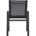 thumbnail image 4 of Meridian Furniture Nizuc Chaise de Salle à Manger d'Extérieur Noire pour Patio avec Accoudoirs (Ensemble de 2), 4 of 9