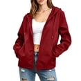 thumbnail image 6 of GUACER Women's Zip-Up Hooded Windbreaker with Pockets, Lightweight Outdoor Hiking Waterproof Jackets, 6 of 9