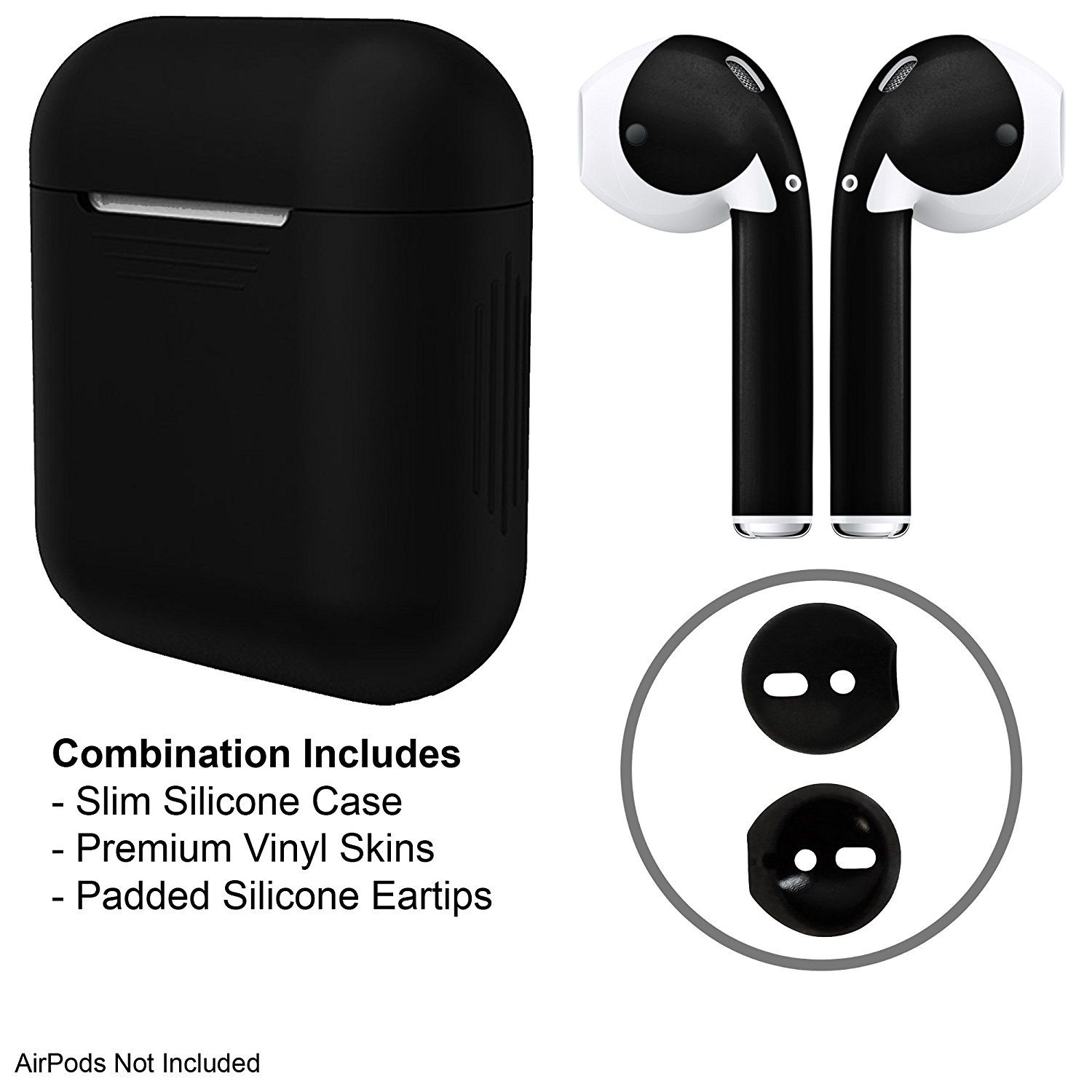 APSkins AirPod Skins, Silicone Charging Case, Ear Tips Bundle - image 5 of 7
