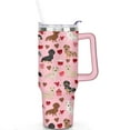 thumbnail image 2 of Double-Walled Dog Lover Coffee Tumbler 40oz - Durable Stainless Steel Mug with Handle & Straw - Cute Gift for Women, 2 of 7