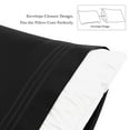 thumbnail image 5 of PiccoCasa 2Pcs Cotton Pillowcases Embroidered Pillow Covers, King Black, 5 of 8