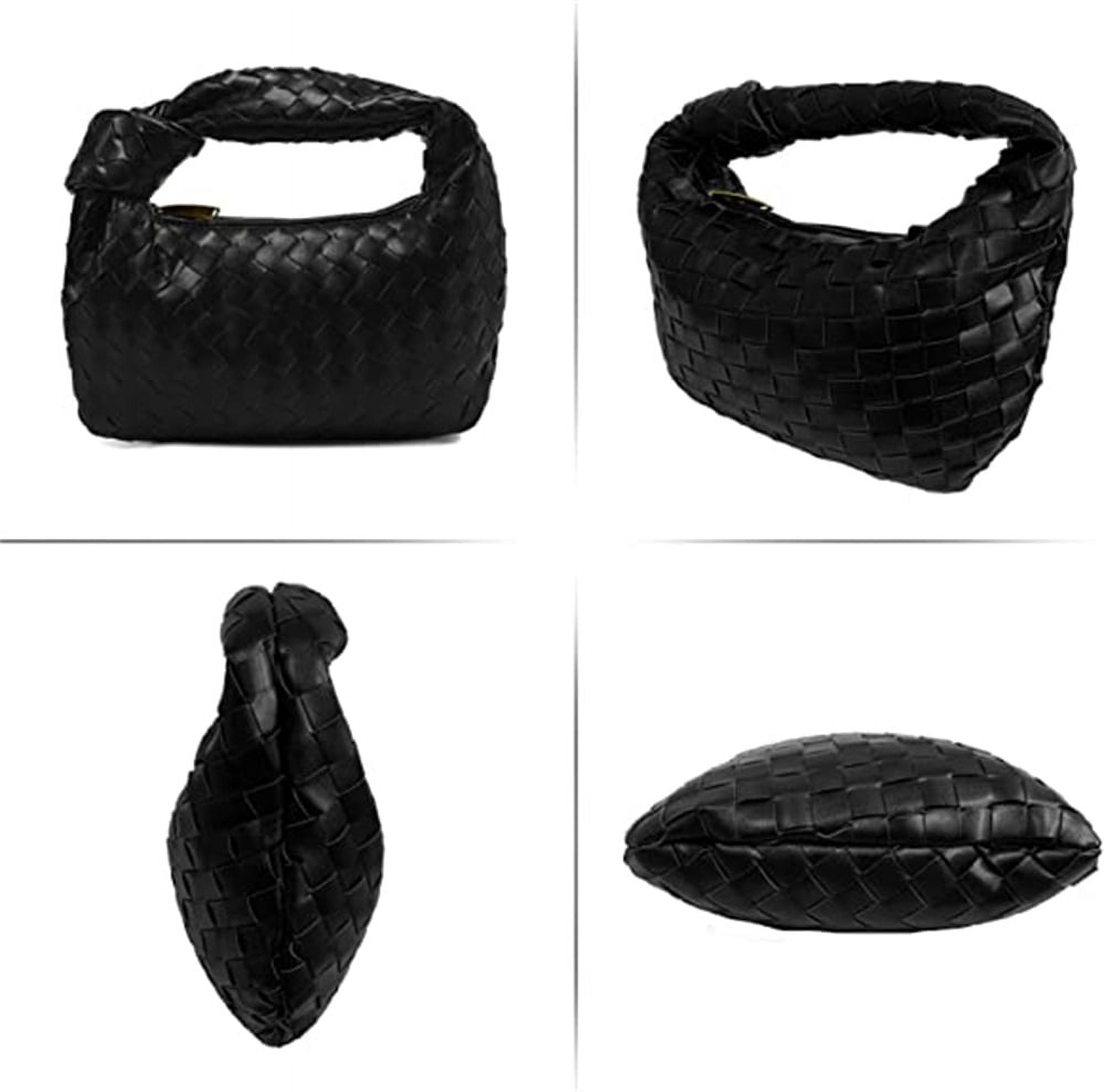 Women Soft PU Leather Woven Handbag