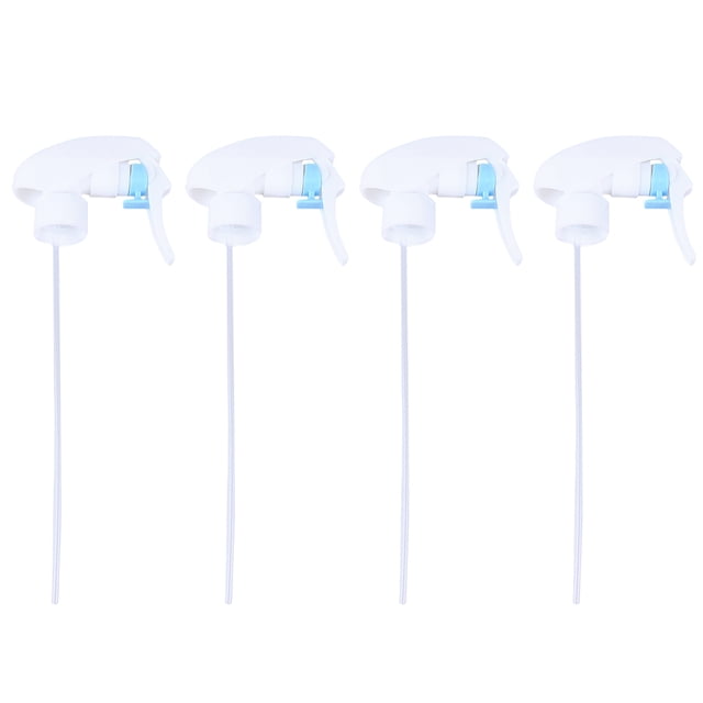 4Pcs Plastic Spray Nozzles Trigger Spray Tops Spray Heads Versatile Spray Bottle Replacement for Gardening(White)