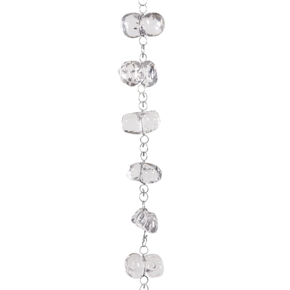 VivaStyle Rain Chain, Glass Pebble Rain Chain, 70" H