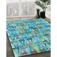 thumbnail image 3 of Ahgly Company Machine Washable Indoor Rectangle Transitional Deep-Sea Green Area Rugs, 6' x 9', 3 of 7