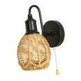 thumbnail image 4 of oshhnii Rope Woven Wall Sconce Light Fixture Farmhouse with Pull Chain Wall Lamp E26, 4 of 9
