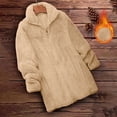 thumbnail image 3 of QTISFD Women's Fleece Jackets Zipper Stand Collared Long Sleeve Fuzzy Fluffy Plush Coats Fall Winter Solid Comfy Warm Long Sherpa Jackets, 3 of 9