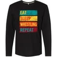 thumbnail image 3 of Inktastic Eat Sleep Wrestling Repeat Long Sleeve T-Shirt, 3 of 5