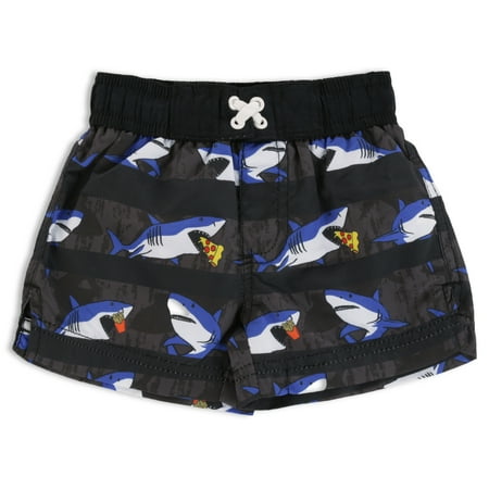

iXtreme Baby & Toddler Pizza Shark Striped Swim Trunks Sizes 12M-4T