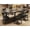 Grey Oak, variant on Tomnk 7-Piece Dining Table Set for 4-6, Extendable Kitchen Table Cushion Chairs Set of 6 with 6 Chairs, Rectangle Dining Table with Metal Frame & MDF Board, Folding for Small Apartment, Black