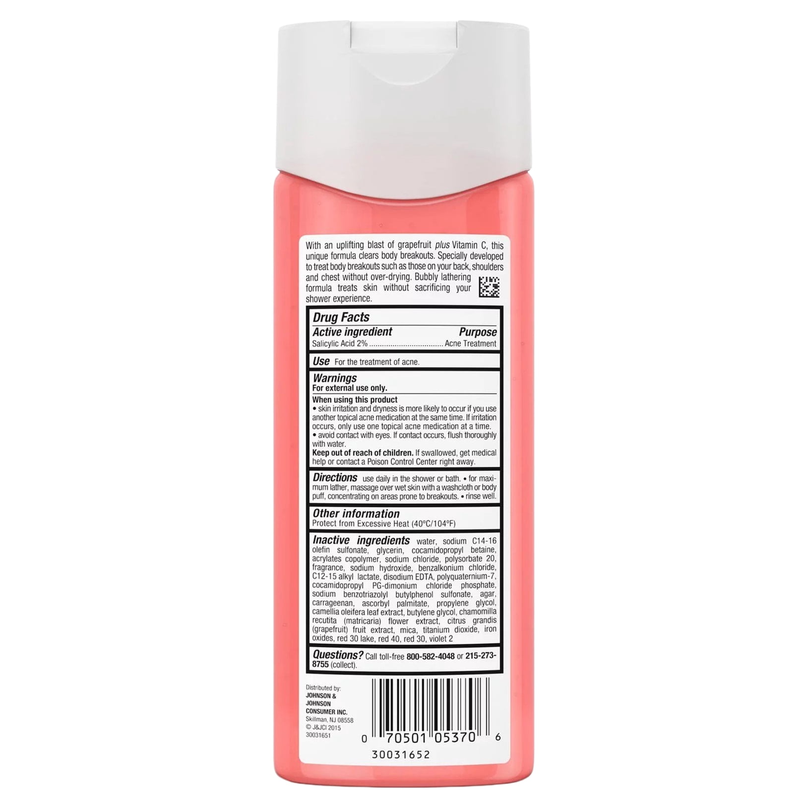 Neutrogena Body Clear Body Wash-Pink Grapefruit-8.5 oz Pack of 4