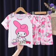 thumbnail image 1 of Sanrio-Pijama Kawaii de Anime para niños, ropa de casa de dibujos animados, Mymelody, Kuromi, Cinnamoroll, sección delgada, de manga corta, 1 of 5