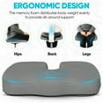 thumbnail image 6 of FORTEM Seat Cushion, Office Chair Cushion, Memory Foam Car Seat Cushions, Sciatica Coccyx Tailbone Pain Relief, Chair Cushions for Back Support, Sitting Pad for Gaming, Washable Cover, Non Slip, 6 of 10
