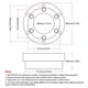 thumbnail image 3 of Aluminum Steering Wheel Adapter Plate for G29 G920 G923 13/14in 70mm PCD Racing Car Game Modification Game Replace Part Silver, 3 of 4